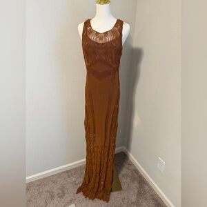 Free People Crochet Maxi Dress w/ slip